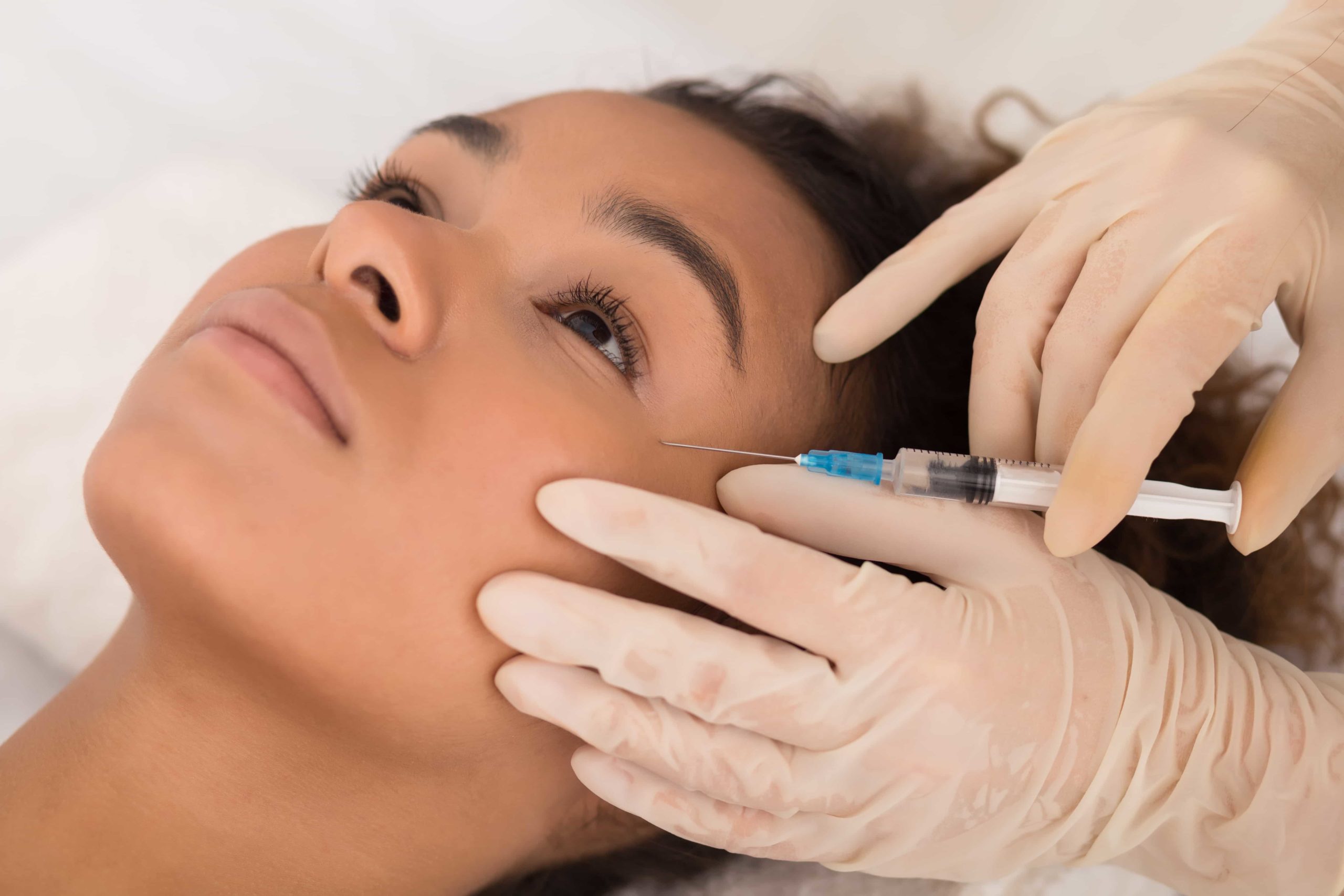 A Lady having an injection on near eyes | Get to know about injectables at Spa Vela in Flower Mound, Texas
